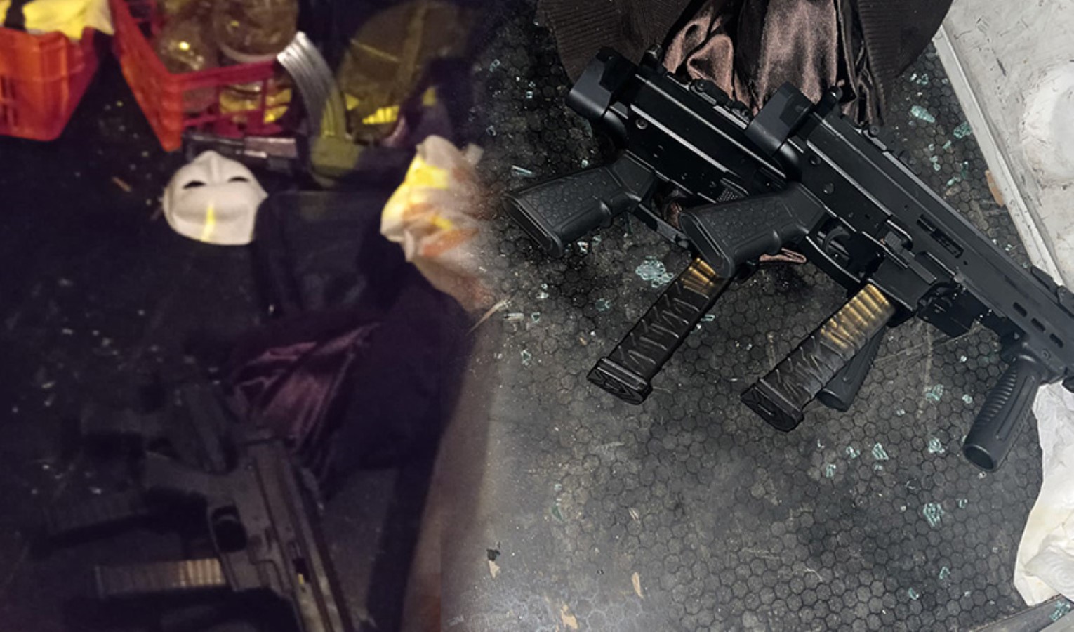 Hanno sparato in aria dopo l'incidente e sono fuggiti: dal veicolo abbandonato sono spuntate armi a canna lunga!