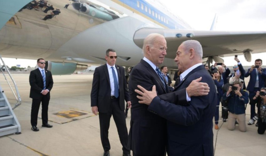 ABD Başkanı Joe Biden, İsrail'in başkenti Tel Aviv'e geldi