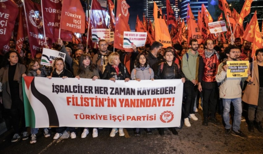 Proseguono le proteste davanti al Consolato Generale di Israele a Istanbul! Anche il DİSK e l'Ordine dei Medici di Istanbul hanno protestato contro Israele