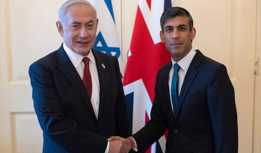 İngiltere Başbakanı Rishi Sunak İsrail'in başkenti Tel Aviv kentine geldi