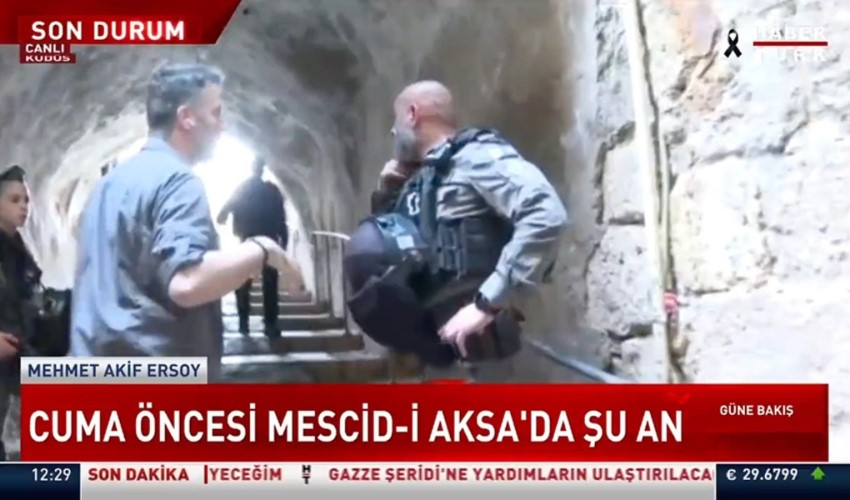 La polizia israeliana ha aggredito la troupe di Habertürk con i manganelli