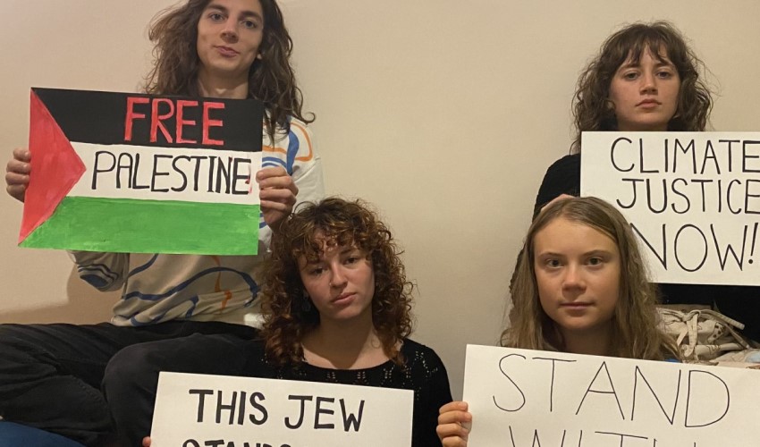 Sostegno alla Palestina dall'attivista Greta Thunberg