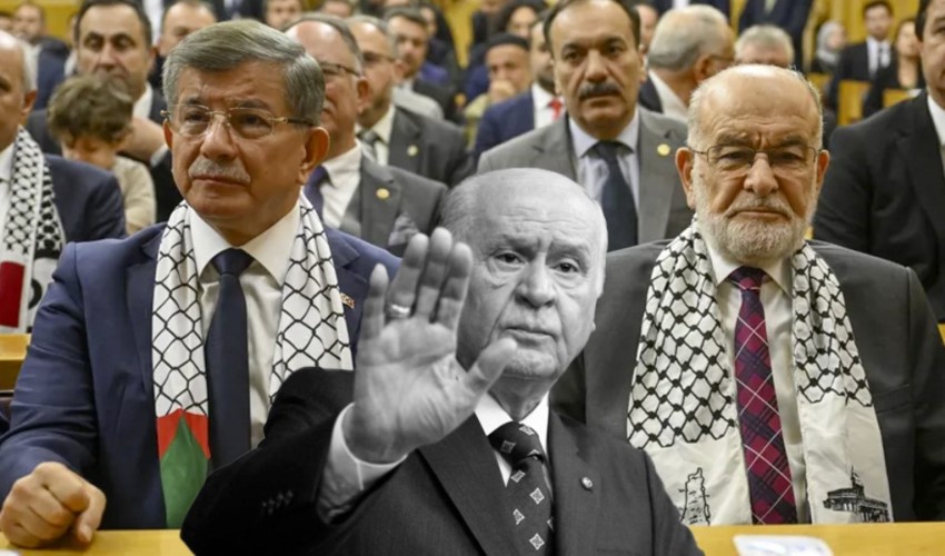 İsrail'e 24 saat süre vermişti: Bahçeli’nin ‘Filistin’ çağrısına Davutoğlu ve Karamollaoğlu’ndan destek