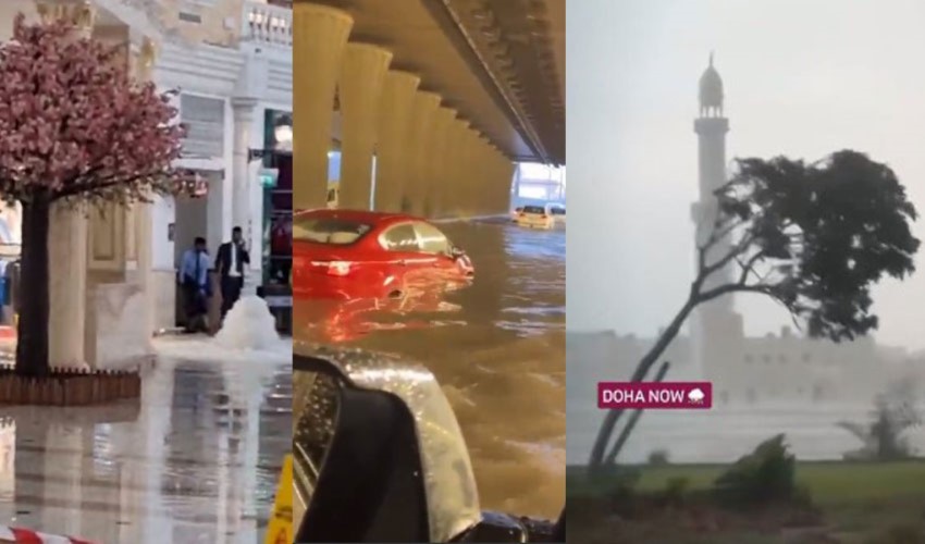 Katar'ın başkenti Doha sele teslim oldu