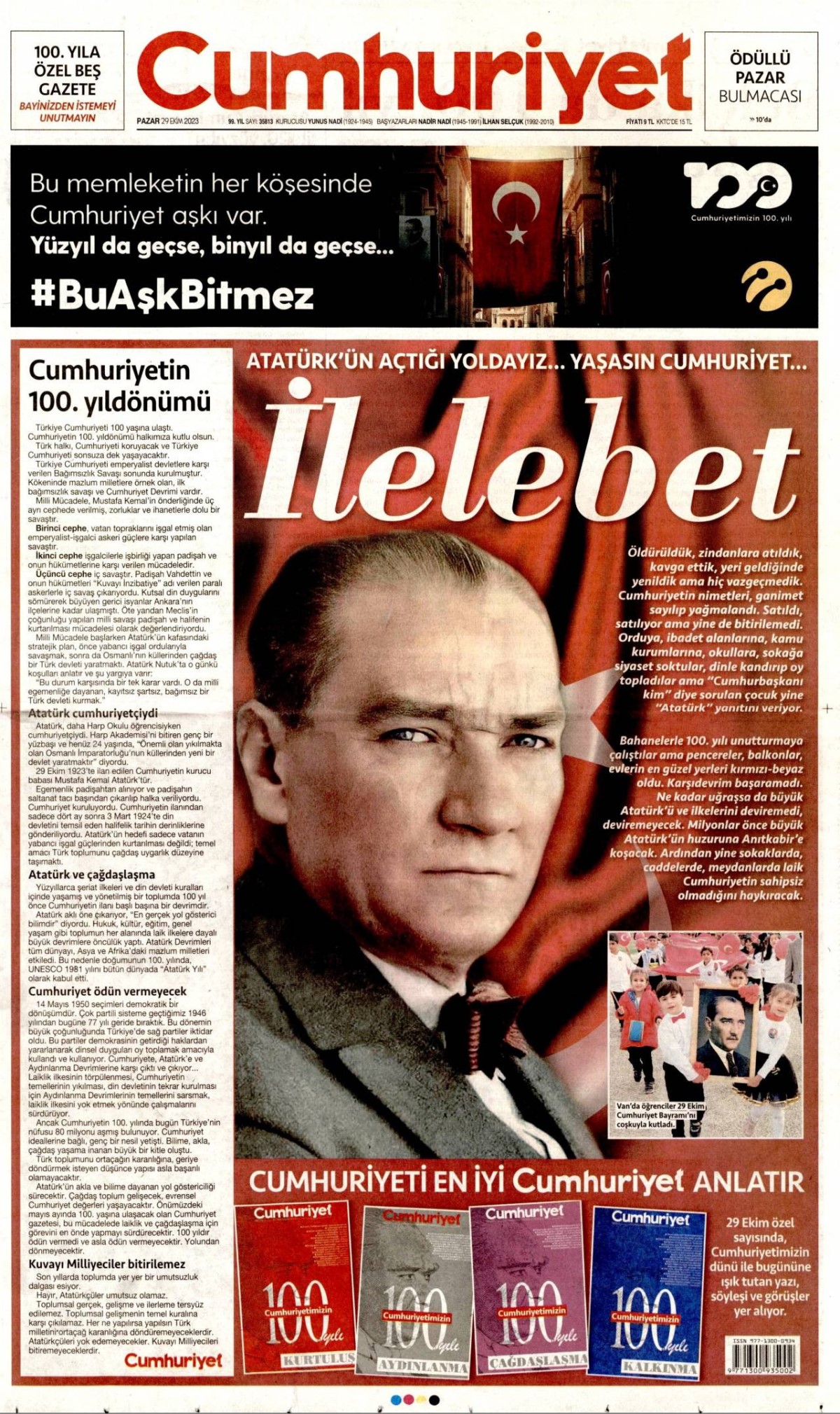 Gazeteler Cumhuriyet’in 100. yılını nasıl gördü? İşte manşetler…