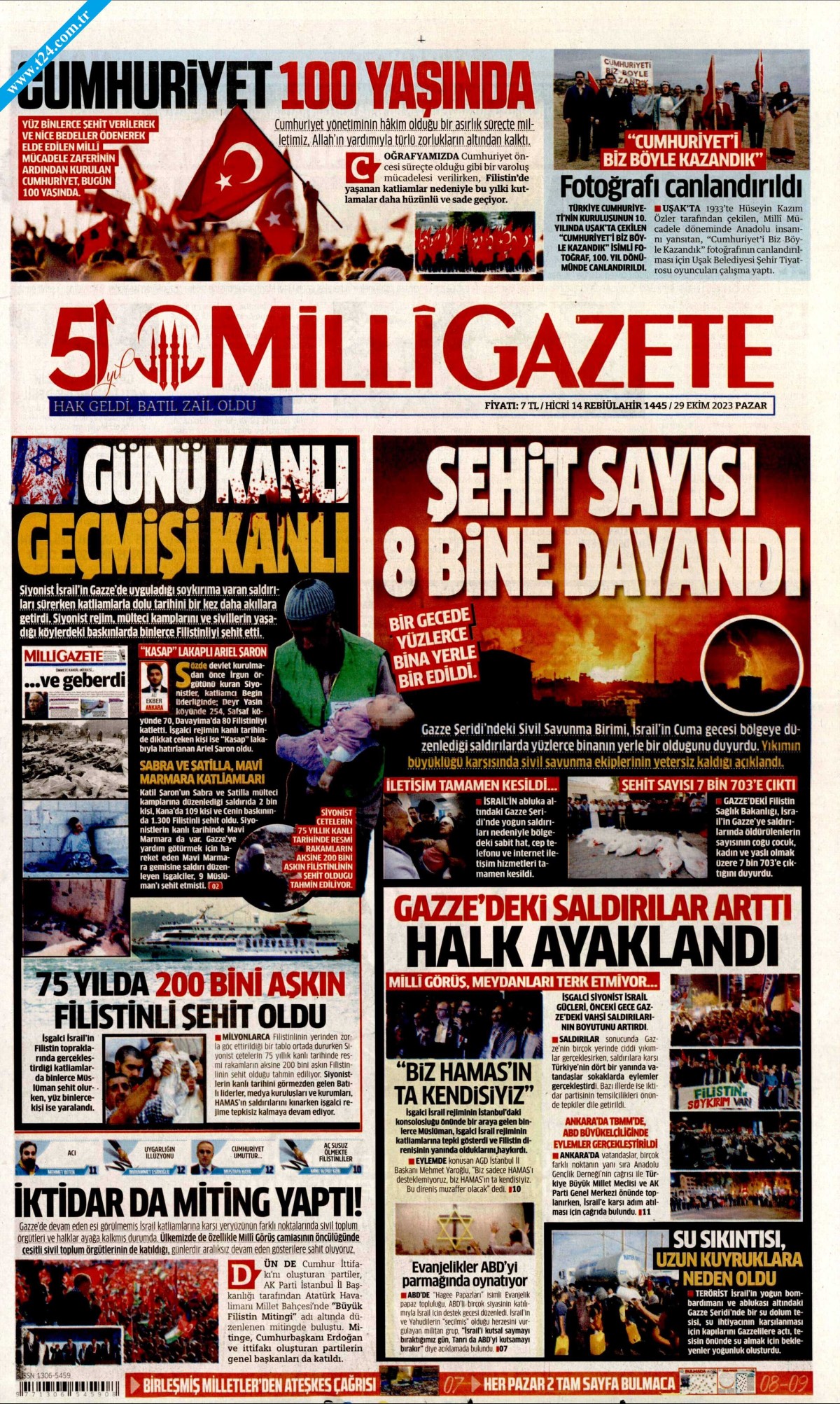 Gazeteler Cumhuriyet’in 100. yılını nasıl gördü? İşte manşetler…