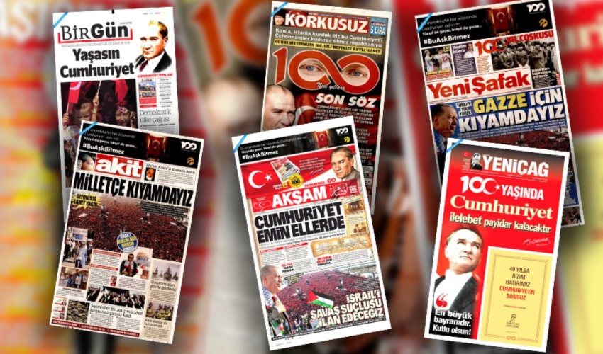 Gazeteler Cumhuriyet’in 100. yılını nasıl gördü? İşte manşetler…