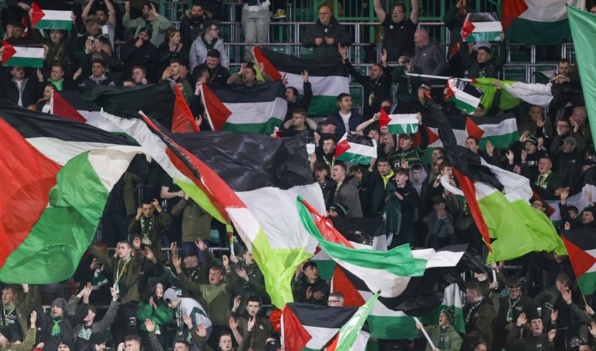 Celtic Filistin'e destek veren 'Yeşil Tugay' grubuna üye taraftarlarının iç saha maçlarına gelmesini yasakladı