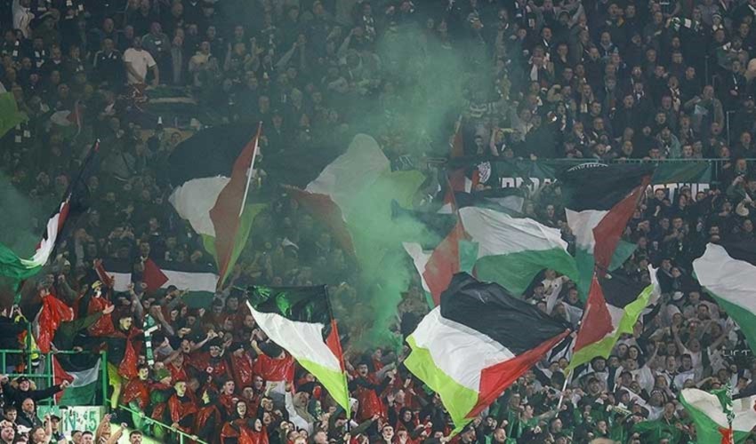Celtic maçında yasağa rağmen Filistin bayraklarının açılması bekleniyor