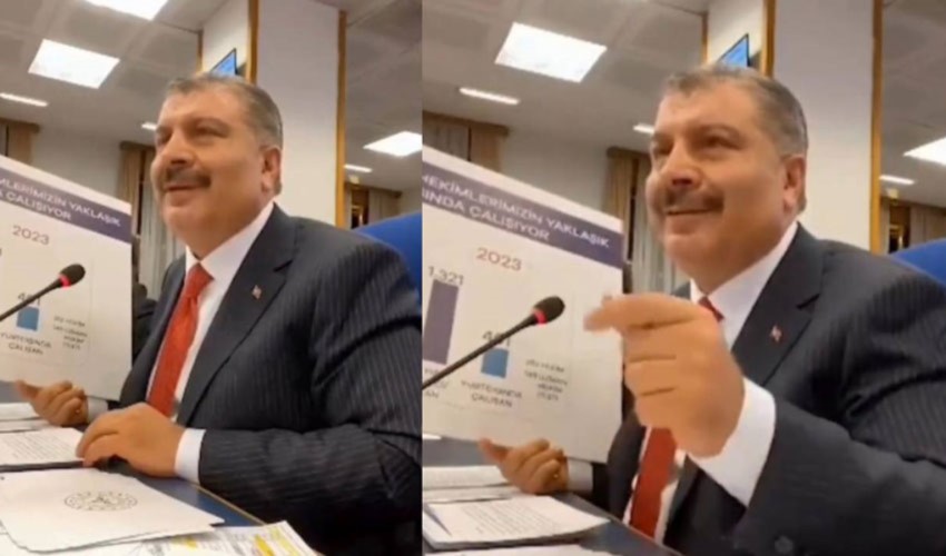 Il gesto del ministro Koca fa discutere: mima il conteggio di denaro parlando dei medici