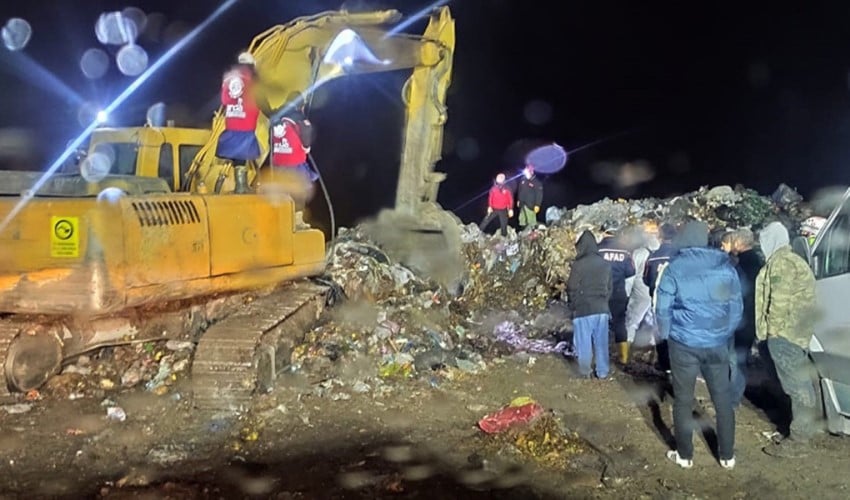 Çöp depolama tesisinde kaybolan işçinin cesedine ulaşıldı