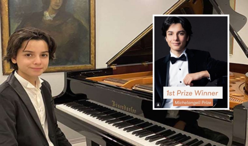 16 Yaşındaki piyano sanatçısı Can Saraç' İtalya'dan ödül