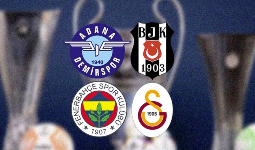 Resi noti i ricavi netti in Europa di Adana Demirspor, Beşiktaş, Fenerbahçe e Galatasaray