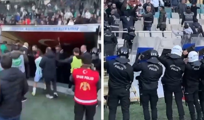 Bursaspor-Diyarbekirspor maçında olaylar çıktı: 6 kırmızı kart