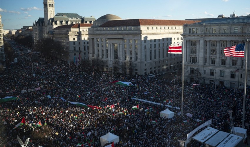 Proteste contro l'amministrazione Biden negli USA per la Palestina: 