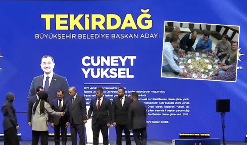 AKP'nin Tekirdağ adayı Cüneyt Yüksel'in maklube fotoğrafı yeniden gündeme geldi