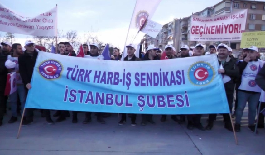 Türk Harb-İş Sendikası'ndan 'düşük ücretlere çalışamıyoruz' eylemi