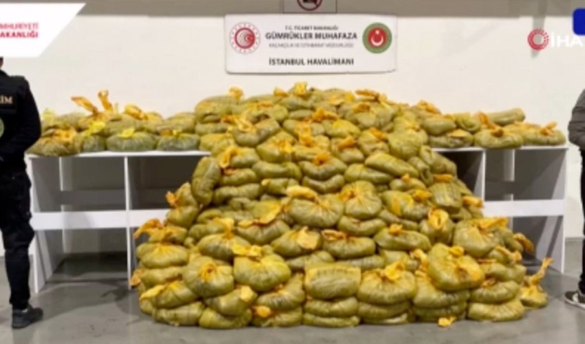 İstanbul Havalimanı'nda yarım tondan fazla uyuşturucu ele geçirildi!