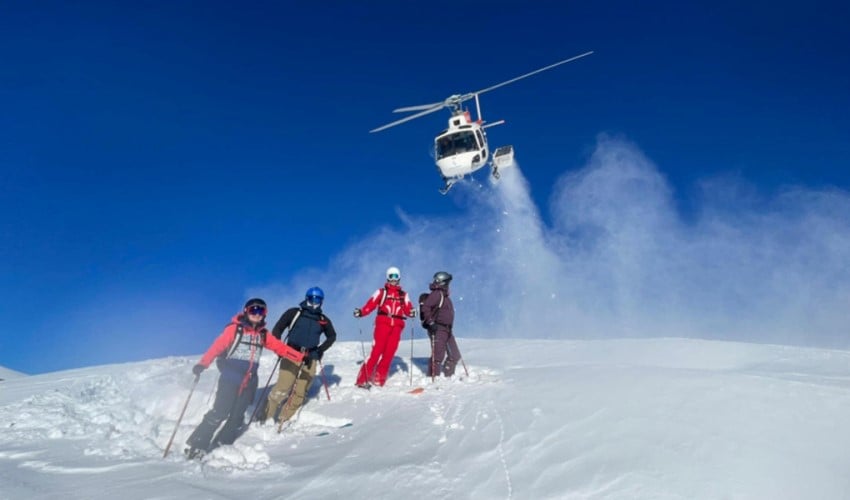 Kaçkar Dağları'nda helikopterli kayak olarak bilinen 'heliski' heyecanı