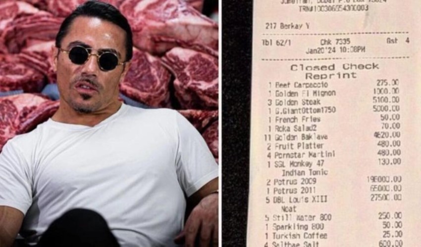 Nusret, Dubai'deki restoranında ödenen hesabı paylaştı: 'Para gelir, para gider'