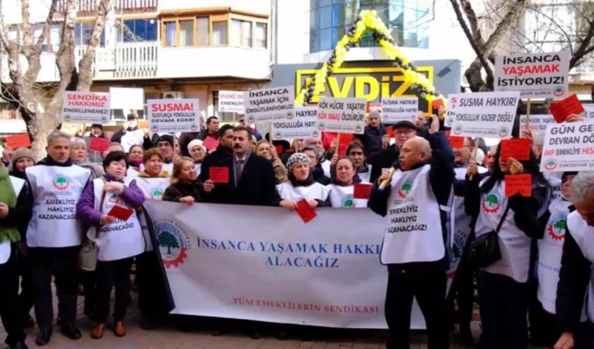 Emekliler Eskişehir'den seslendi: Emeklilere dayatılan sefalet içinde bir yaşamı kabul etmiyoruz