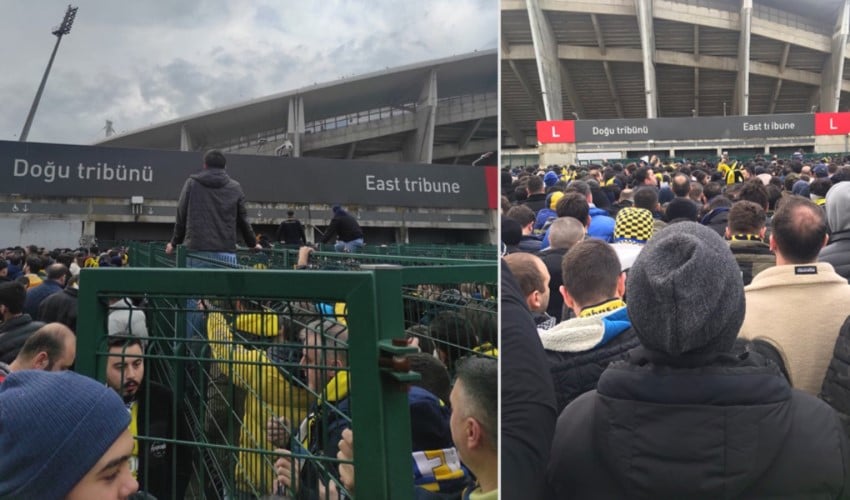 Fenerbahçe taraftarı Olimpiyat Stadı'na giriş yapamıyor! 'Turnikeler bozuldu'