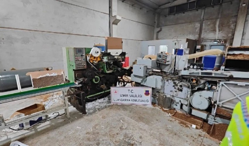 İzmir'de kaçak sigara fabrikasına operasyon! 52 milyon TL değerinde ürün ele geçirildi
