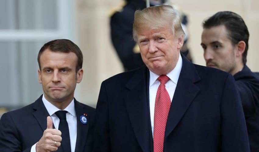Taklidini yaptı: Eski ABD Başkanı Trump, Fransa Cumhurbaşkanı Macron'un İngilizcesiyle dalga geçti