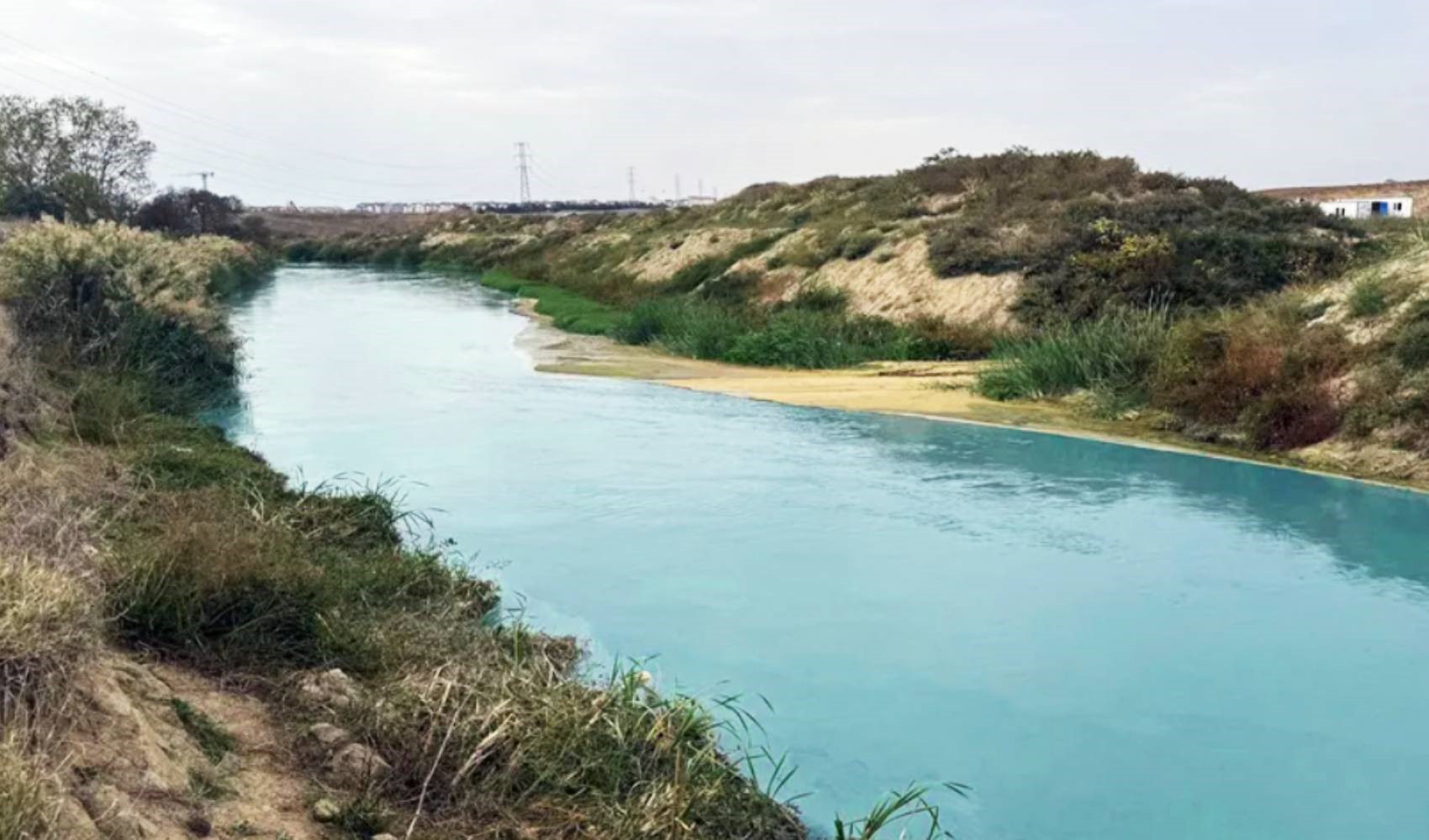 Turkuaz renge bürünen Çorlu Deresi'nde inceleme