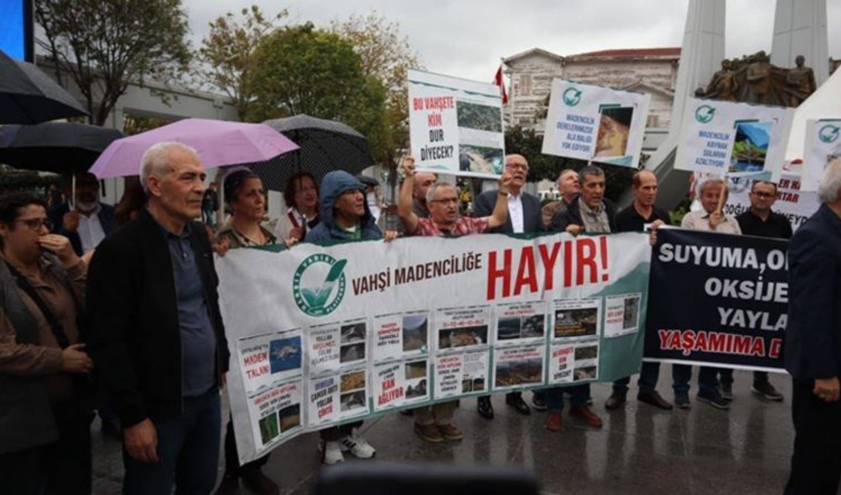 İstanbul'da vahşi madencilik protestosu!