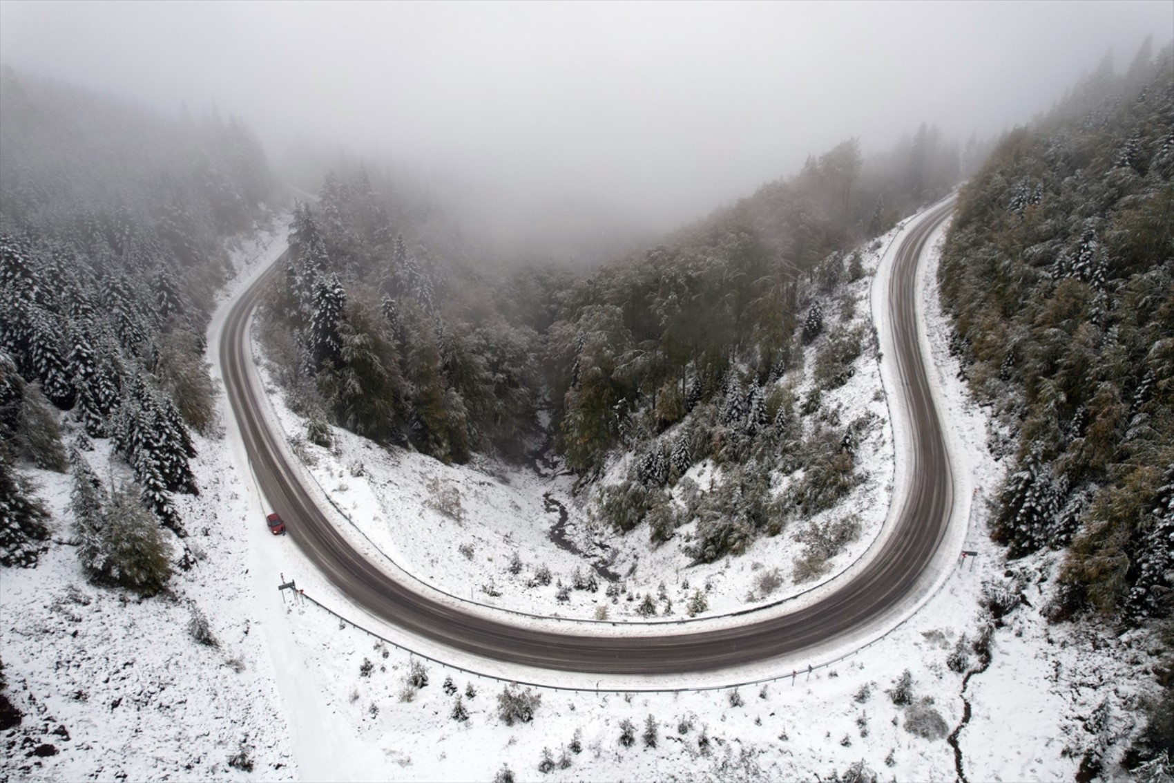È caduta la prima neve dell'anno... Tutto si è tinto di bianco!