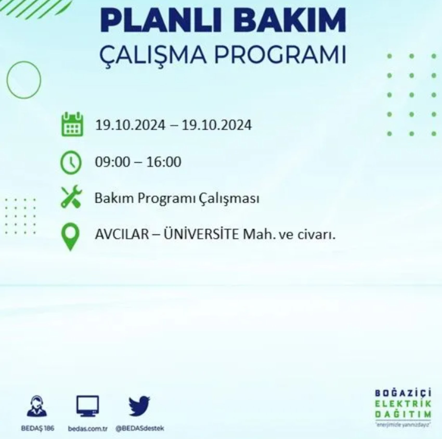 İstanbul’da elektrik kesintisi alarmı: 19 Ekim’de hangi ilçelerde kesinti olacak?