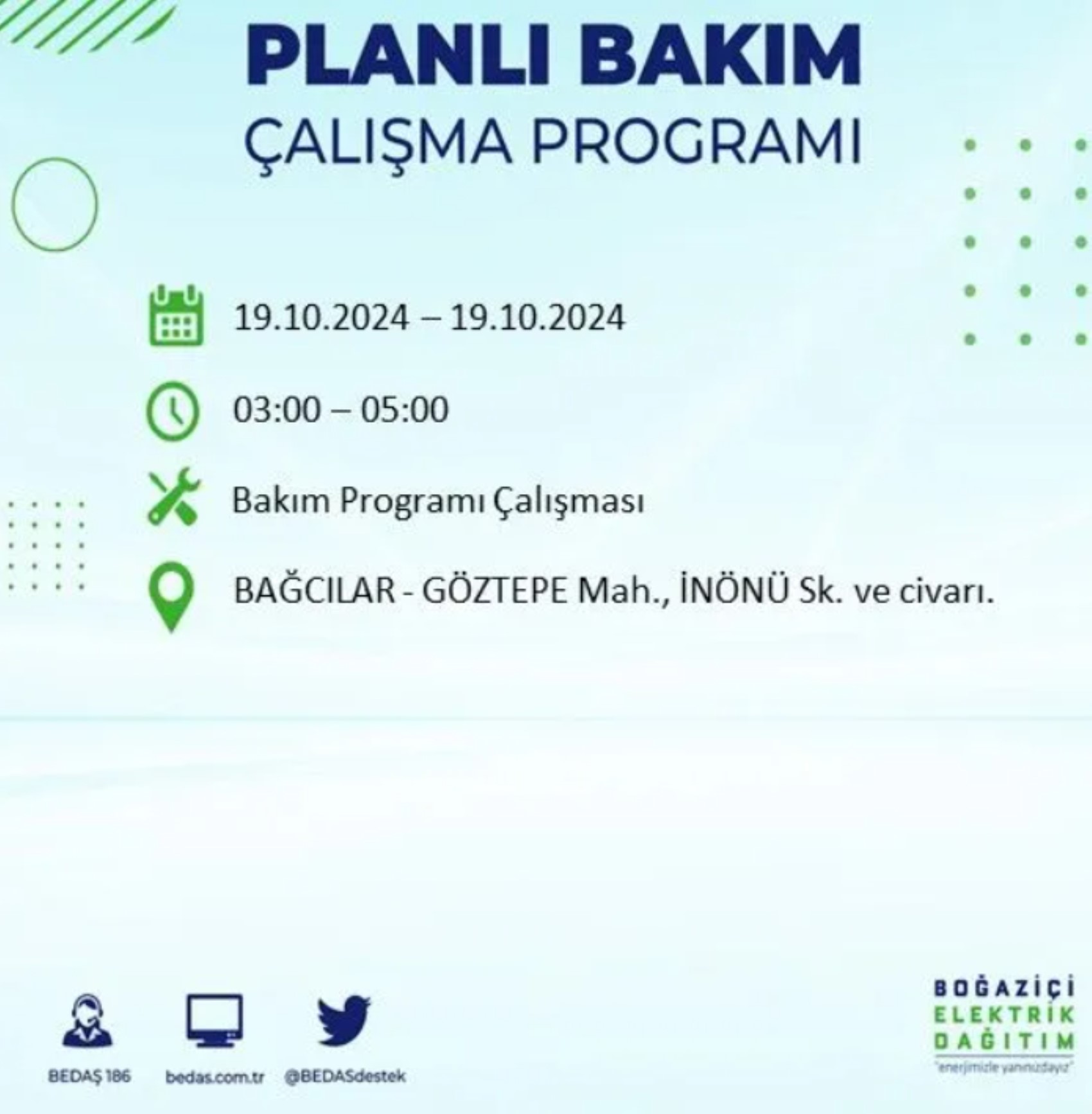 İstanbul’da elektrik kesintisi alarmı: 19 Ekim’de hangi ilçelerde kesinti olacak?