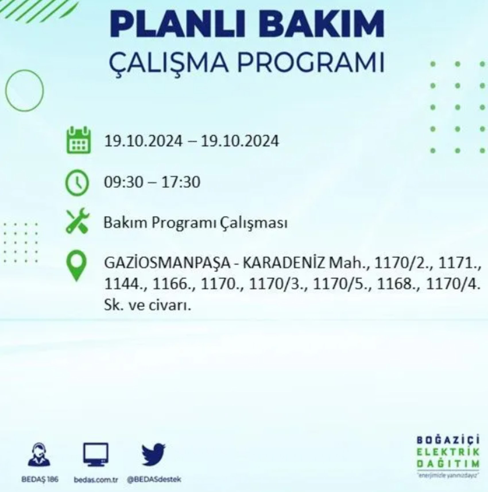 İstanbul’da elektrik kesintisi alarmı: 19 Ekim’de hangi ilçelerde kesinti olacak?