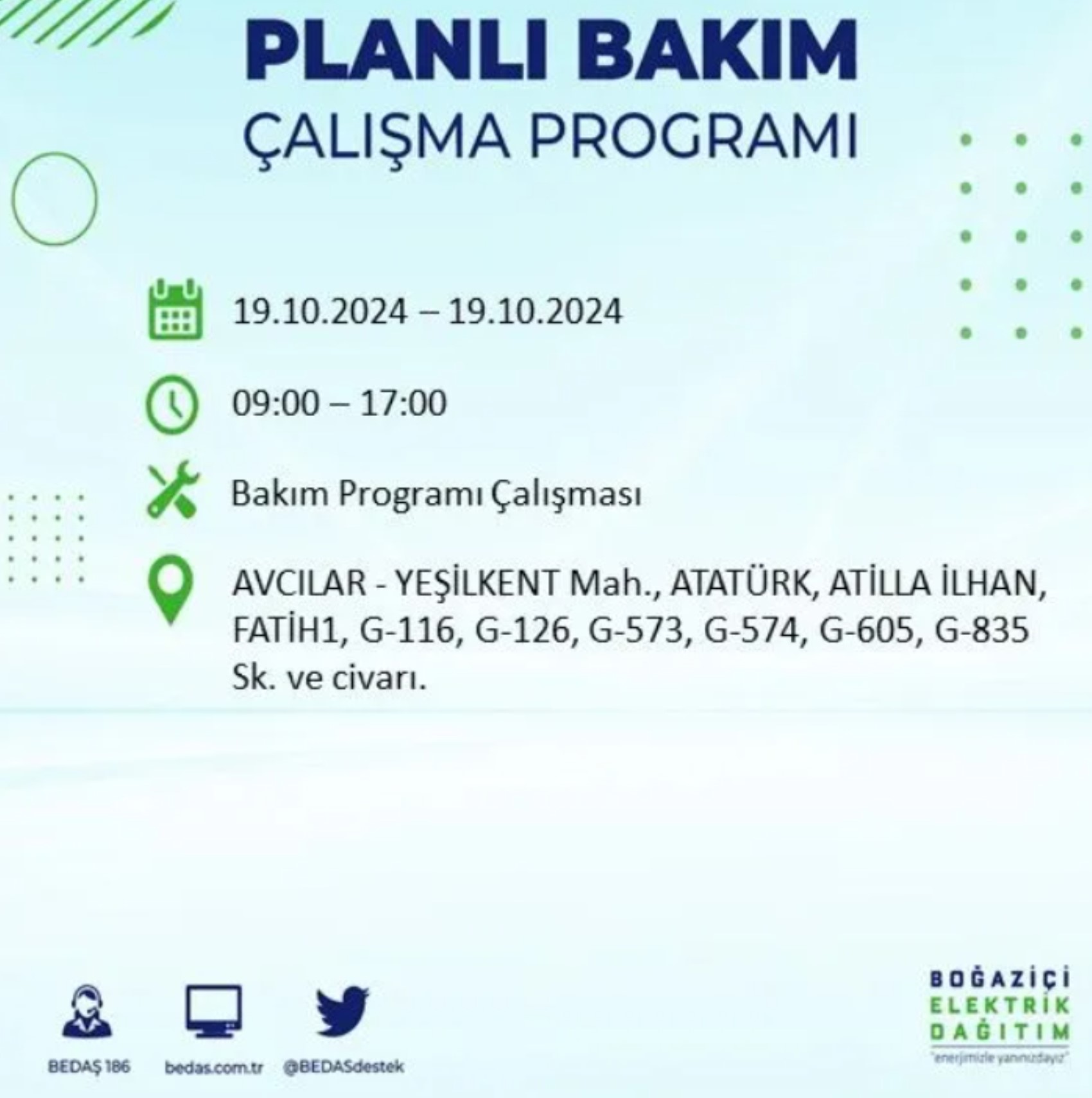 İstanbul’da elektrik kesintisi alarmı: 19 Ekim’de hangi ilçelerde kesinti olacak?