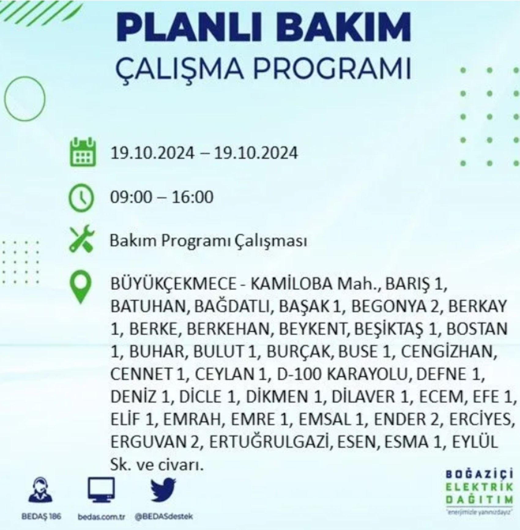 İstanbul’da elektrik kesintisi alarmı: 19 Ekim’de hangi ilçelerde kesinti olacak?