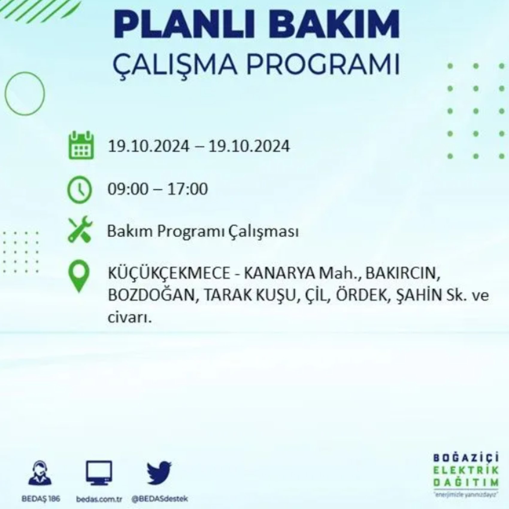 İstanbul’da elektrik kesintisi alarmı: 19 Ekim’de hangi ilçelerde kesinti olacak?