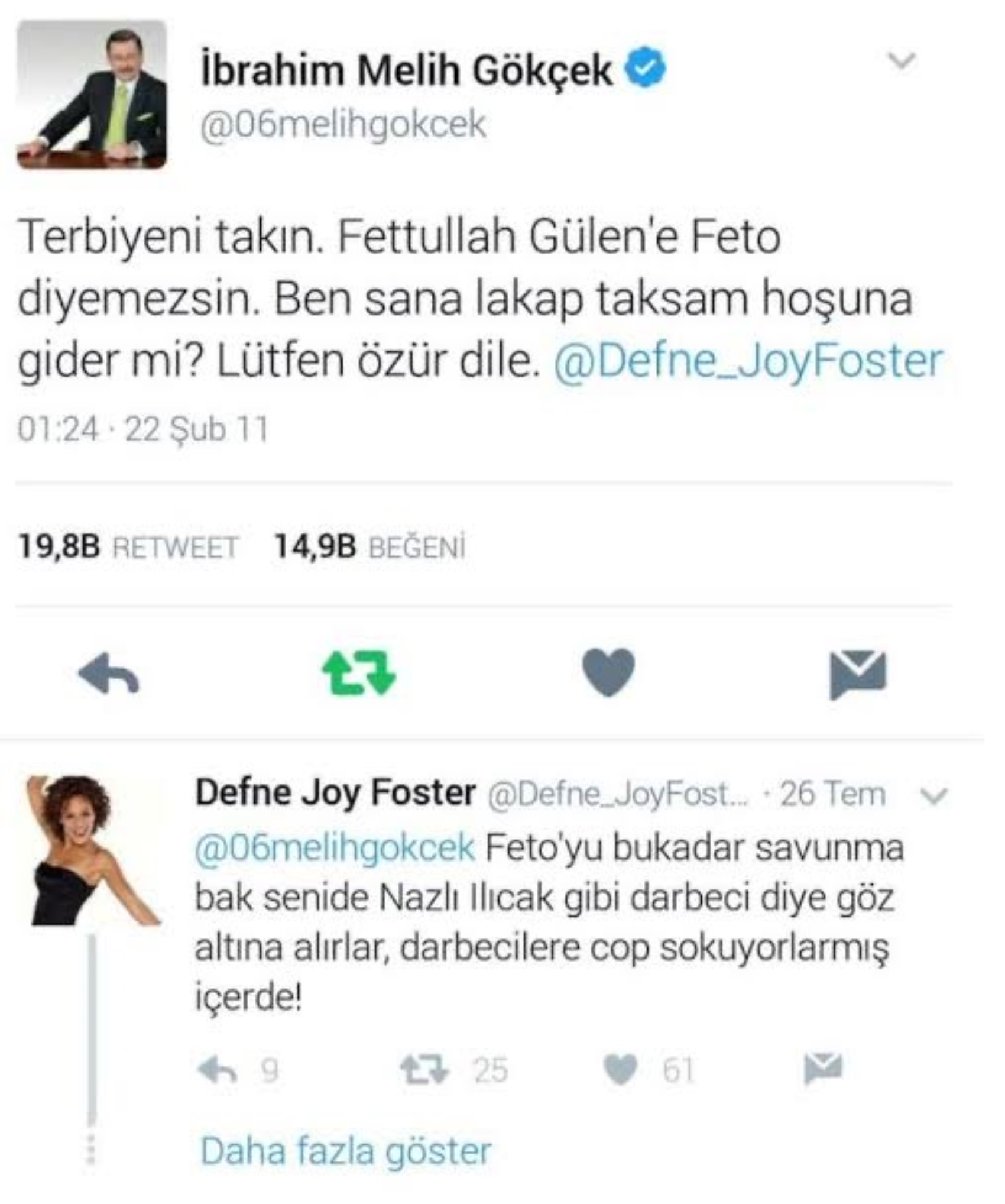 FETÖ elebaşı Fethullah Gülen'in ölümü akıllara Defne Joy Foster'i getirdi: O yıllarda 'FETÖ' demişti!