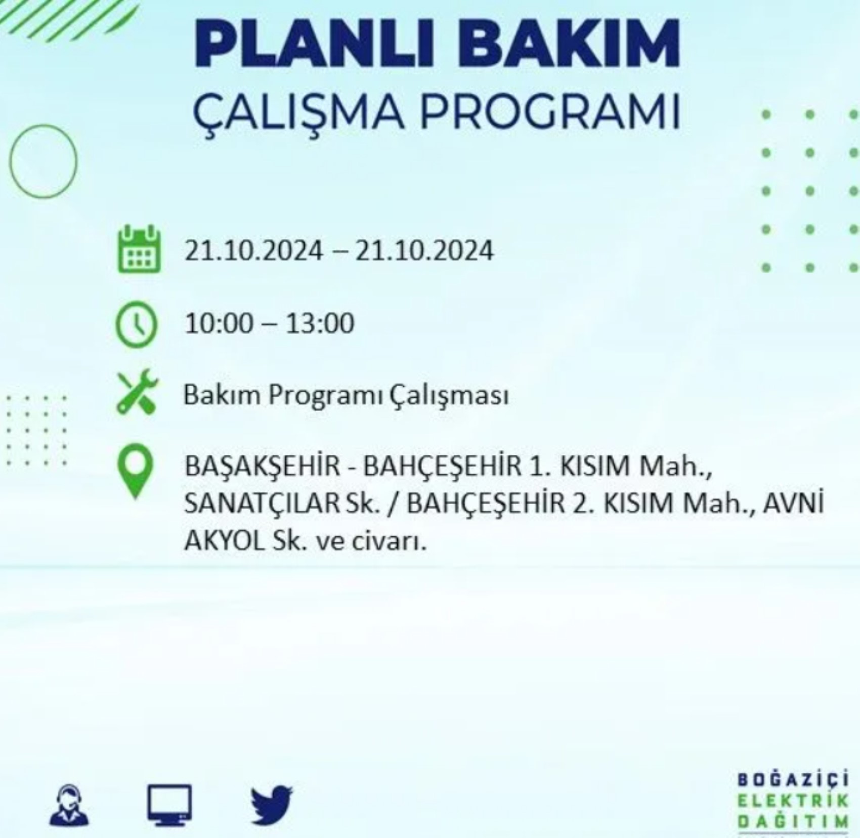 İstanbul'da elektrik kesintisi: 21 Ekim'de hangi mahalleler etkilenecek?