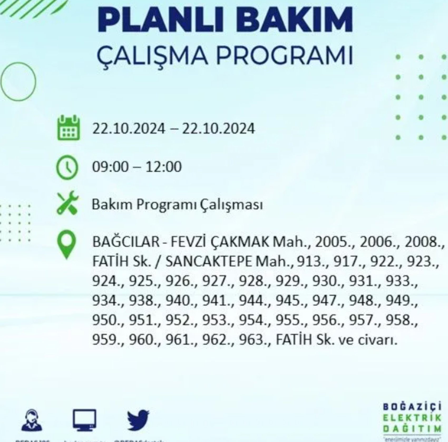 İstanbul’un hangi ilçelerinde elektrik kesintisi olacak? BEDAŞ 22 Ekim elektrik kesintisi yaşanacak yerleri açıkladı!