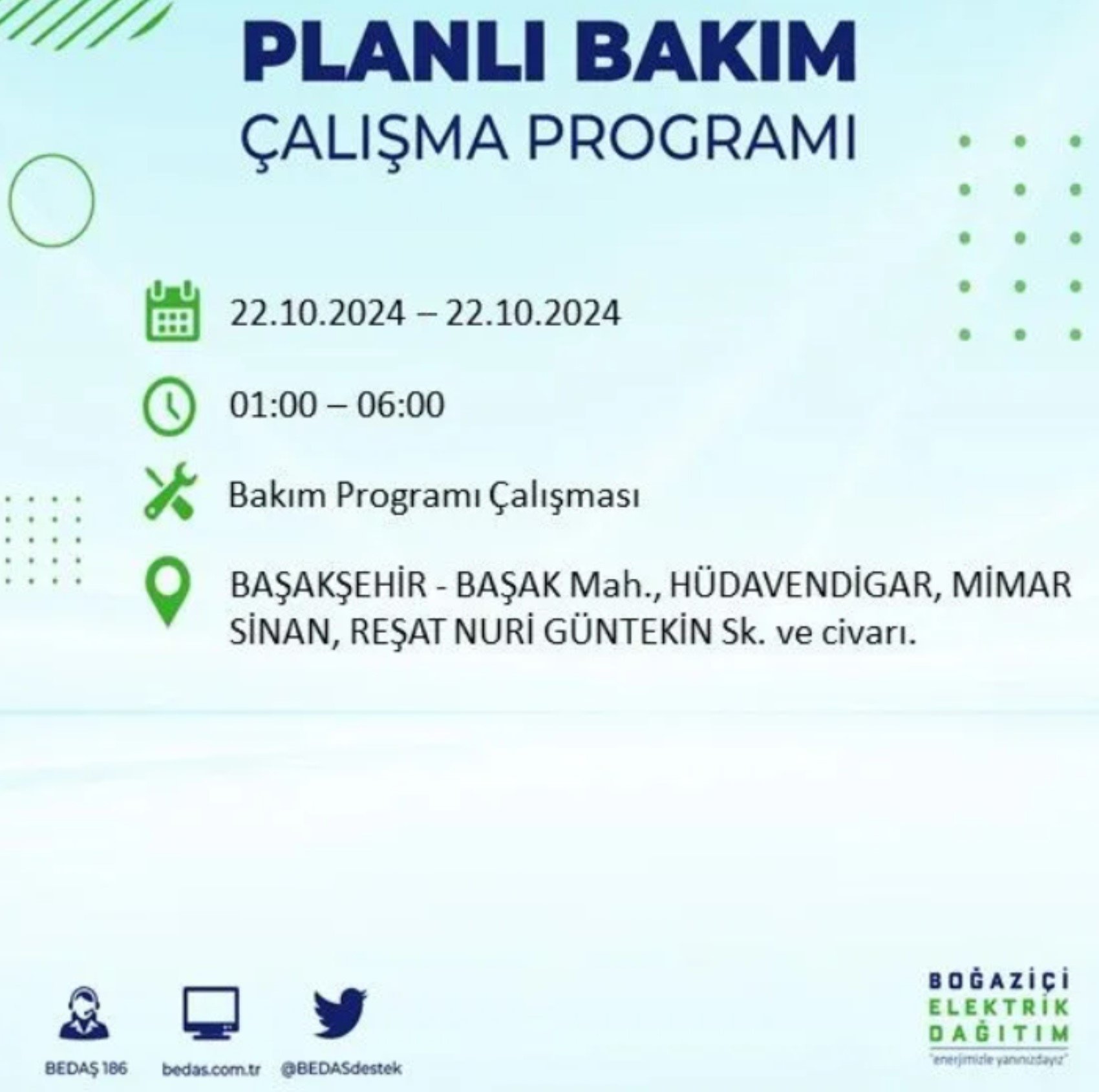 İstanbul’un hangi ilçelerinde elektrik kesintisi olacak? BEDAŞ 22 Ekim elektrik kesintisi yaşanacak yerleri açıkladı!