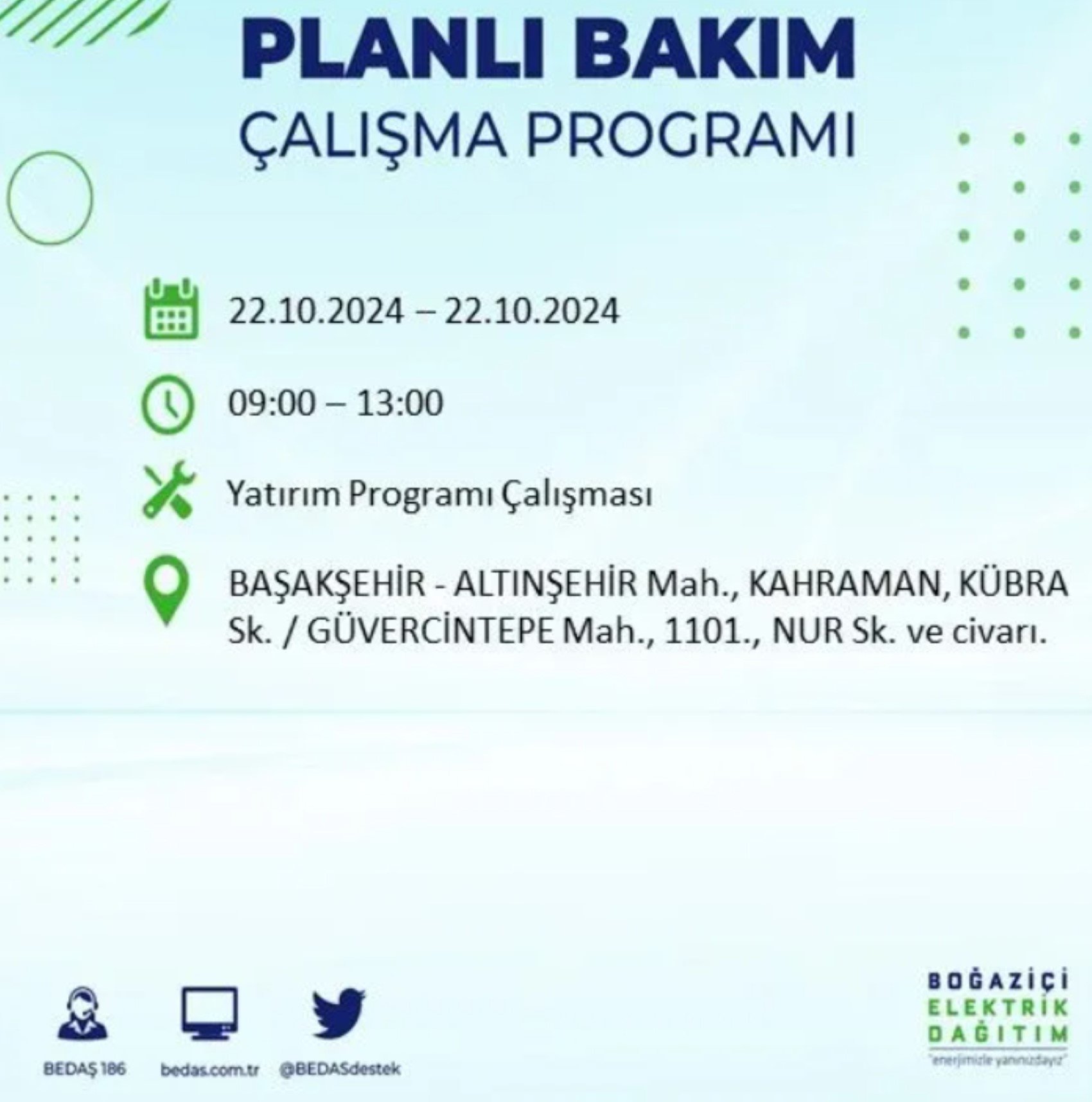 İstanbul’un hangi ilçelerinde elektrik kesintisi olacak? BEDAŞ 22 Ekim elektrik kesintisi yaşanacak yerleri açıkladı!