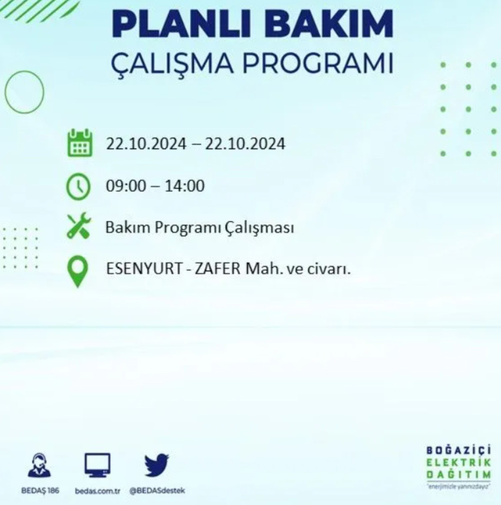 İstanbul’un hangi ilçelerinde elektrik kesintisi olacak? BEDAŞ 22 Ekim elektrik kesintisi yaşanacak yerleri açıkladı!