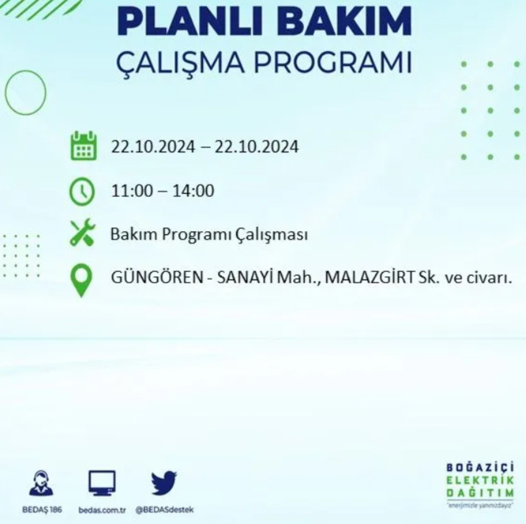 İstanbul’un hangi ilçelerinde elektrik kesintisi olacak? BEDAŞ 22 Ekim elektrik kesintisi yaşanacak yerleri açıkladı!