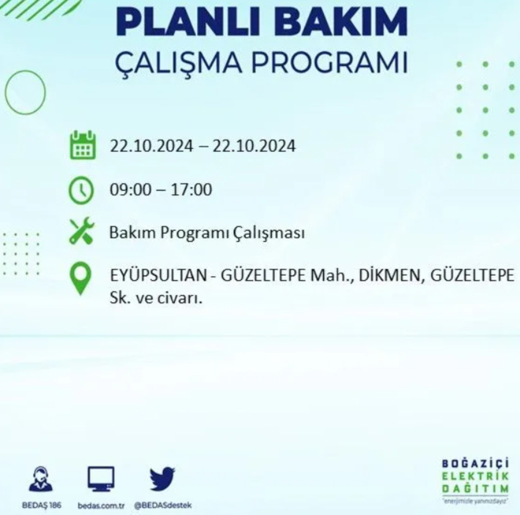 İstanbul’un hangi ilçelerinde elektrik kesintisi olacak? BEDAŞ 22 Ekim elektrik kesintisi yaşanacak yerleri açıkladı!