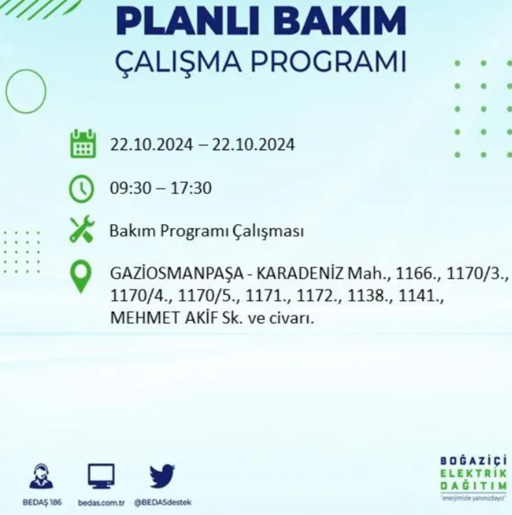 İstanbul’un hangi ilçelerinde elektrik kesintisi olacak? BEDAŞ 22 Ekim elektrik kesintisi yaşanacak yerleri açıkladı!