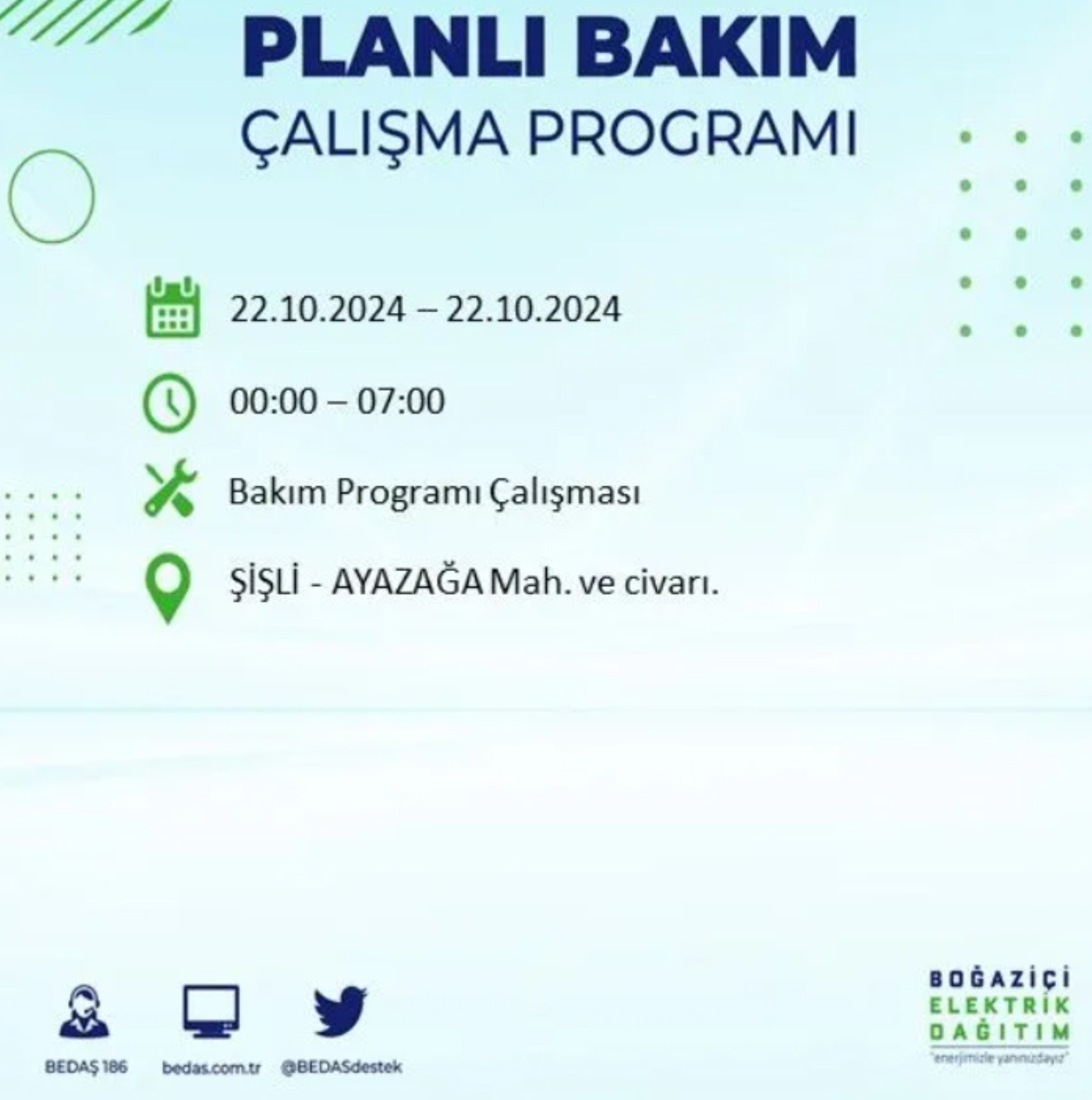 İstanbul’un hangi ilçelerinde elektrik kesintisi olacak? BEDAŞ 22 Ekim elektrik kesintisi yaşanacak yerleri açıkladı!