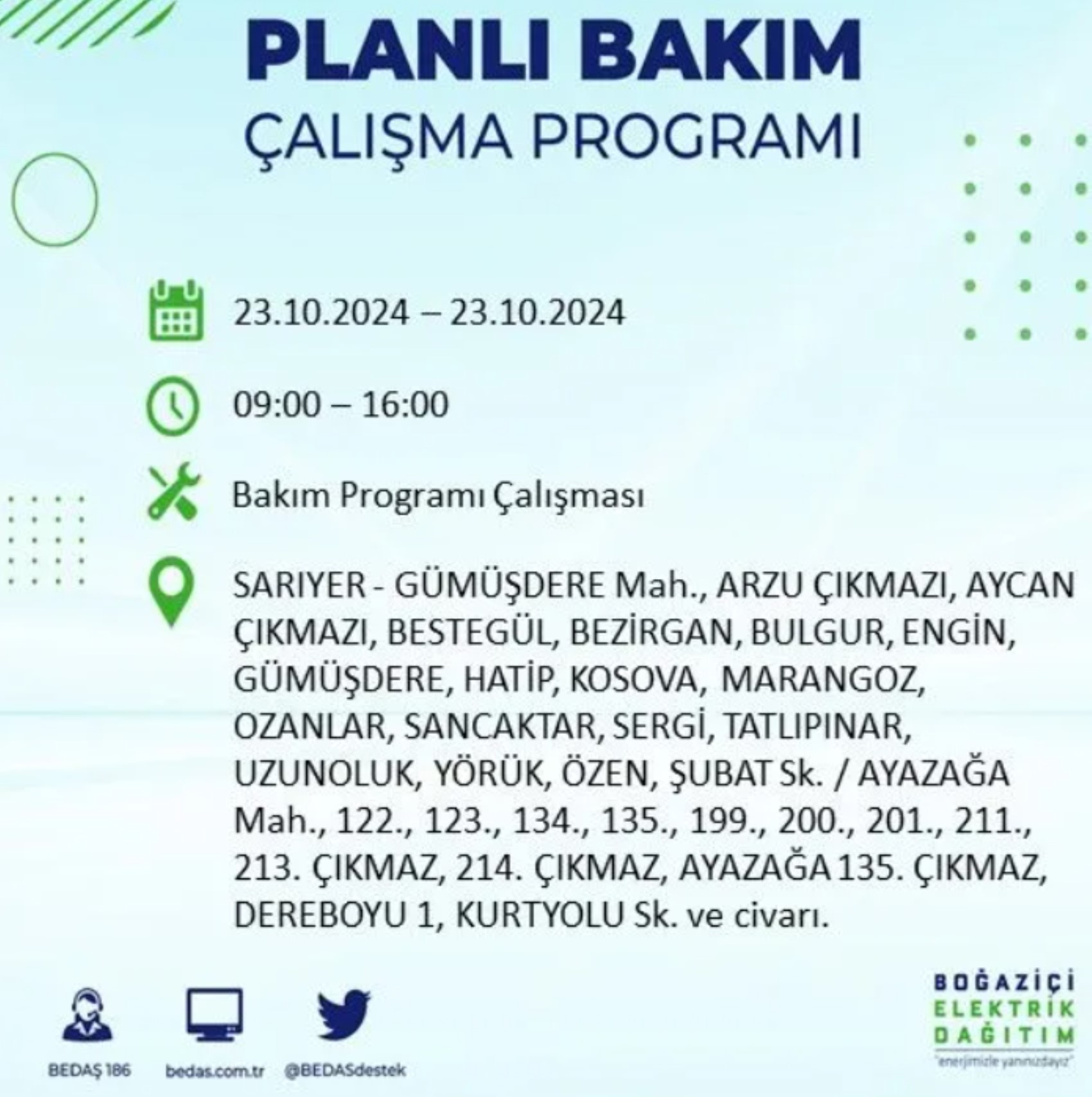 İstanbul'da elektrik kesintisi: 23 Ekim'de hangi mahalleler etkilenecek?