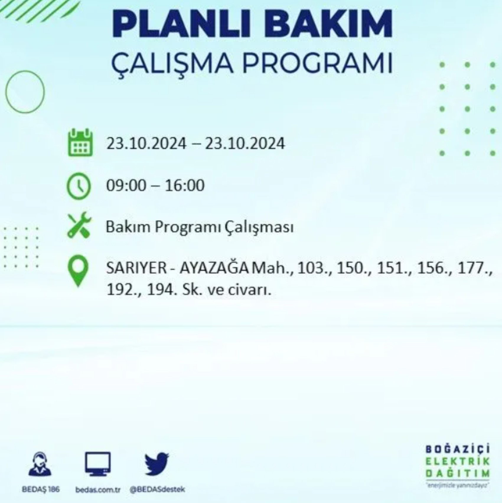 İstanbul'da elektrik kesintisi: 23 Ekim'de hangi mahalleler etkilenecek?