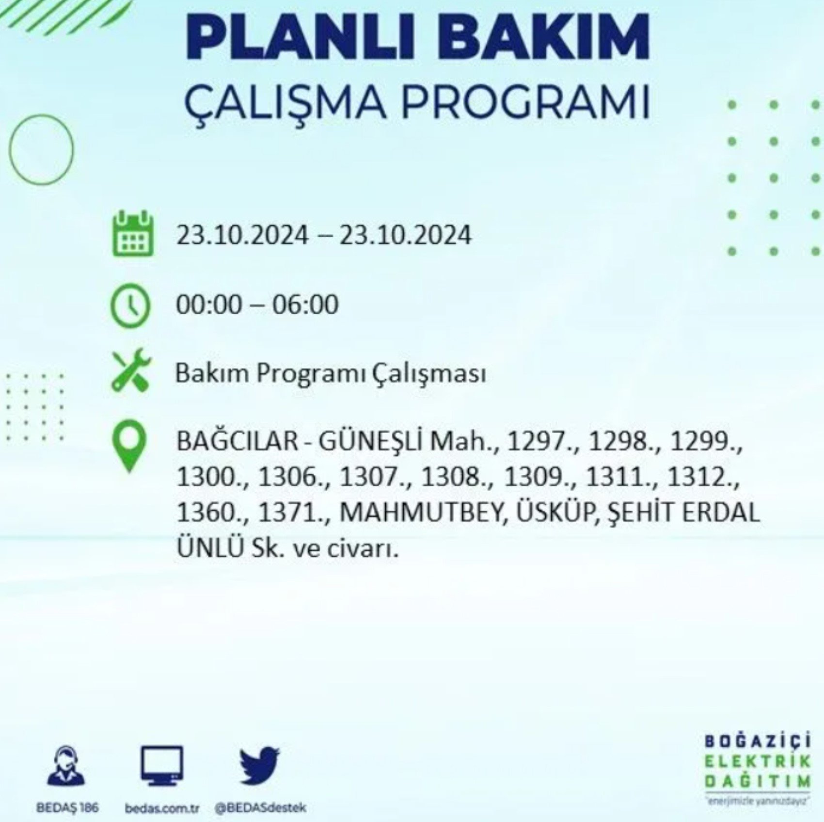 İstanbul'da elektrik kesintisi: 23 Ekim'de hangi mahalleler etkilenecek?